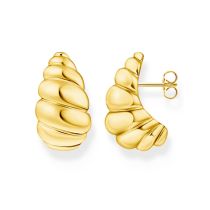 Thomas Sabo H2326-413-39 Orecchini a bottone forme organiche placcato oro Signore
