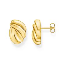 Thomas Sabo H2327-413-39 Orecchini a bottone forme organiche placcato oro Signore