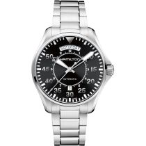 Hamilton H64615135 Herrenuhr Khaki Aviation Pilot Day Date Automatik 42mm 10ATM