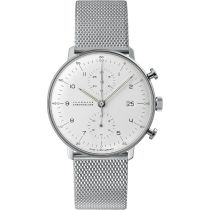 Junghans 27400346 Orologio Uomo Max Bill Chronoscope 40mm 5ATM 