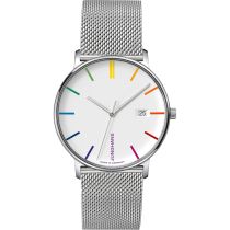 Junghans 41458044 Orologio Uomo FORM Quarzo Bauhaus Edizione 39mm 5ATM 