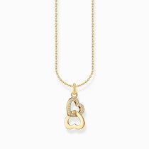 Thomas Sabo KE2267-414-14-L45V Collana placcata oro con cuori intrecciati da donna