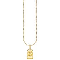 Thomas Sabo KE2325-413-39-L50V Collana con Haribo Orso d'Oro Ciondolo Placcato In Oro Donna
