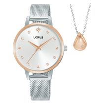 Lorus RG288XX9 Orologio Donna Set Con Collana 32mm