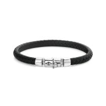 Rebel & Rose Braccialetto Half Round Braided RR-L0133-S-L+ Uomo