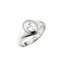 Thomas Sabo TR2523-051-14-56 Anello con pietra di zircone bianco Ovale Argento Donna