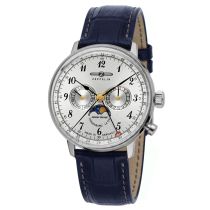 Zeppelin 7036-1 LZ 129 Hindenburg fase lunare Orologio Uomo 40mm 3ATM