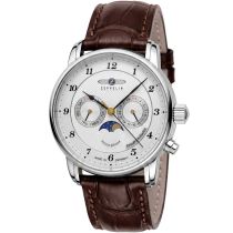Zeppelin 8536-1 Orologio Uomo Friedrichshafen Fasi Lunari 40mm 5ATM
