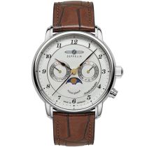 Zeppelin 8536-1 Orologio Uomo Friedrichshafen Fasi Lunari 40mm 5ATM 