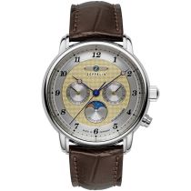 Zeppelin 8536-5 Orologio Uomo Friedrichshafen Fasi Lunari 40mm 5ATM 