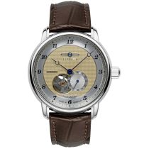 Zeppelin 8566-5 Orologio Uomo Friedrichshafen Open Heart 41mm 5ATM