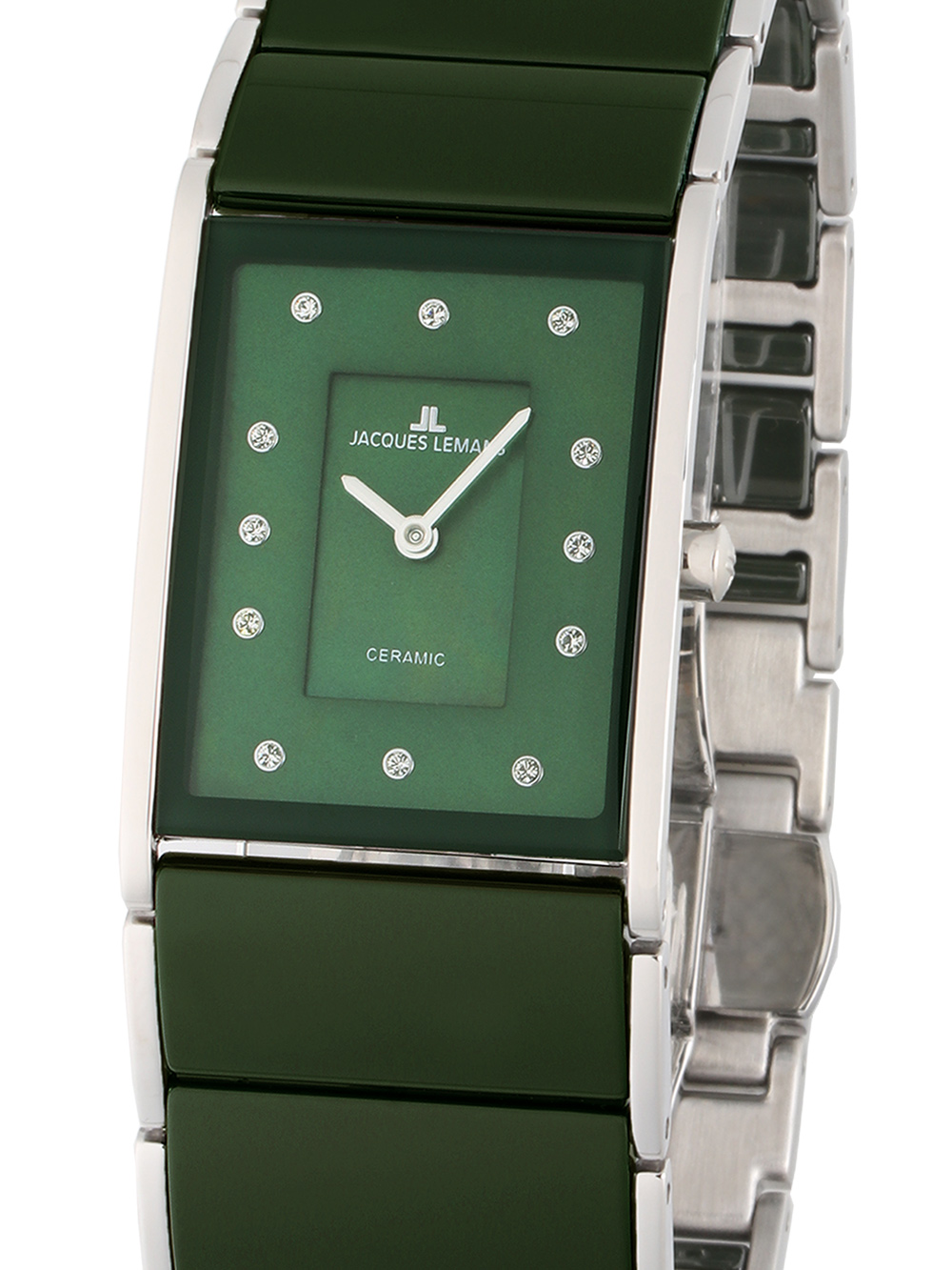 Reloj Jacques Lemans 42-8C Ceramic Cáratula negra con detalles oro ros