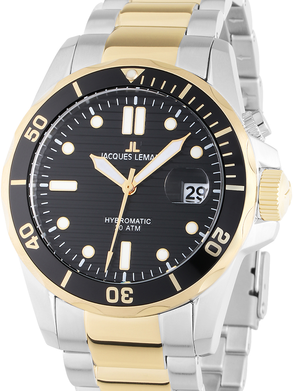 JACQUES LEMANS Orologio Da Uomo In Acciaio Inox 1-2002B – Cassa In Acciaio, Cinturino Pelle Nera, 10 ATM - 2