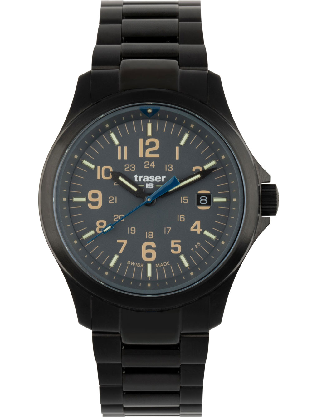 Traser Orologio Uomo 109466 - Quarzo, Cassa In Acciaio PVD Nero, Quadrante Luminoso, Impermeabile 10 Bar - 3