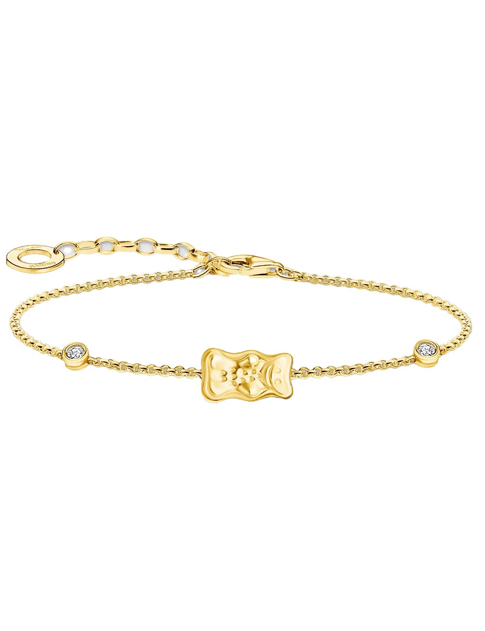 Thomas Sabo Bracciale Love Bridge Festival Con Cordone Macramè Blu E Ponte Placcato Oro 18K - 3