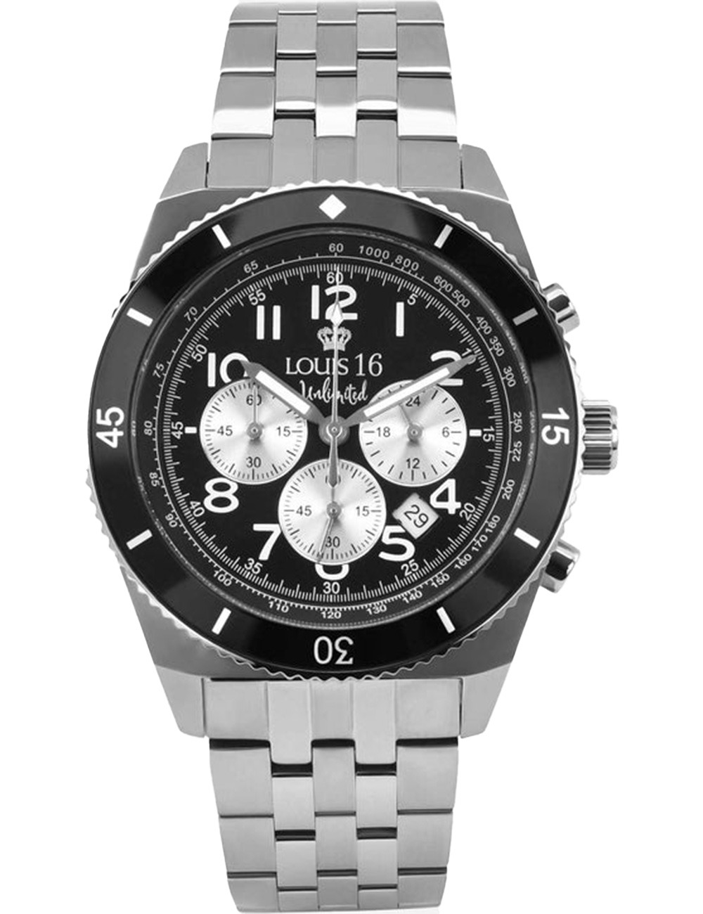 Orologio Uomo LOUIS XVI Libérale – Cronografo Quarz, Acciaio Bicolore Oro Nero, Vetro Zaffiro, Swiss Made