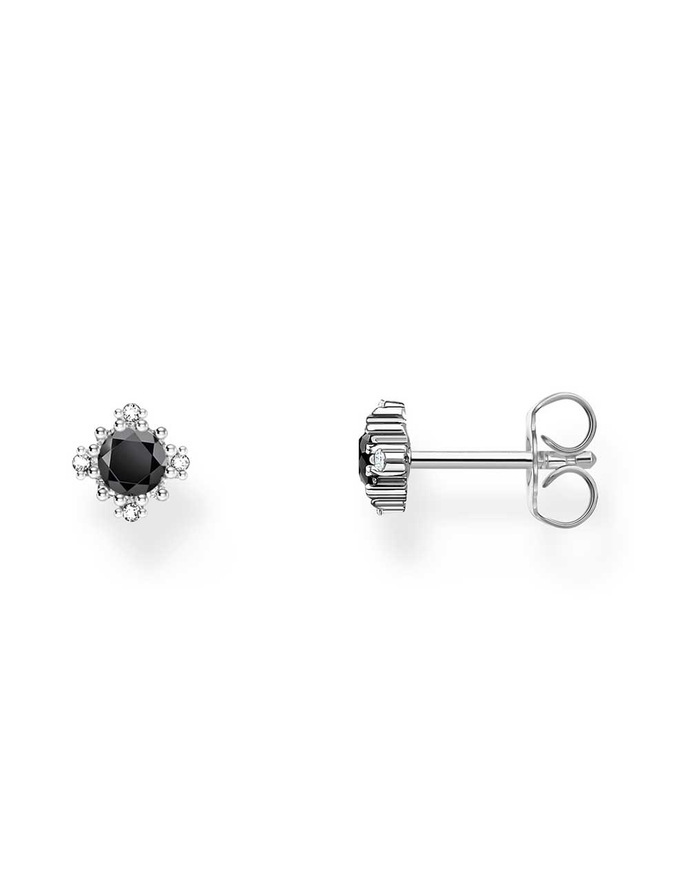 Thomas Sabo Orecchini H2311-643-11 Orecchini a perno in argento con pietra Nera + zirconi &rArr