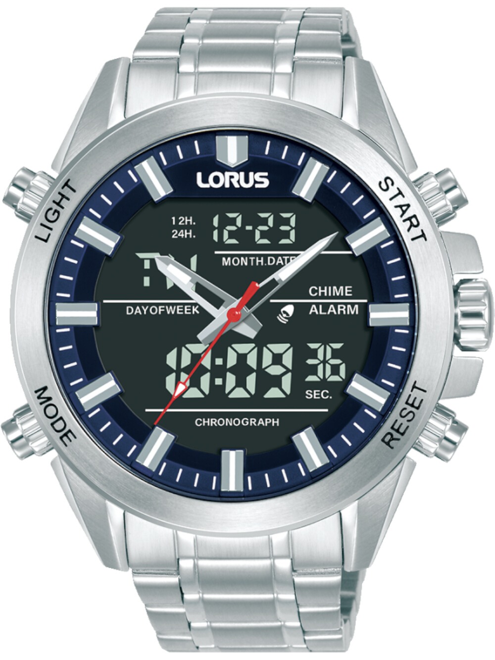 Lorus RH901MX9 – Orologio Uomo Analogico Al Quarzo Con Cinturino In Acciaio, Movimento Giapponese (Seiko IT) - 2
